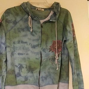 Boho style light weight sweat jacket